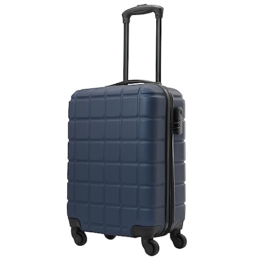 CUQOO Lightweight Hard Cabin Suitcase Approved by Over 100+ Airlines – Carry on Suitcase with 4 Wheels & Combi Lock | ABS Hard Case EasyJet, British Airways, RyanAir, Virgin Atlantic, Emirates & More