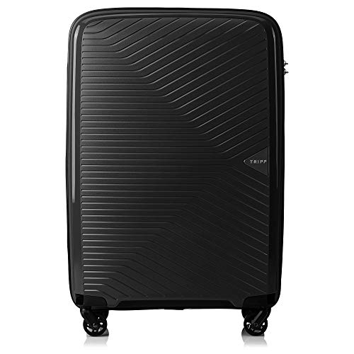 TRIPP Black Chic Medium 4 Wheel Expandable Suitcase
