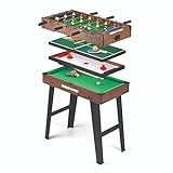 PowerPlay 4-in-1 Multi-Sports Game Table Set, Indoor Family Games, Table Football, Pool Table, Table Tennis and Table Hockey, for Kids and Adults