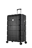 ATX Luggage Extra Large Suitcase Super Lightweight Durable ABS Hard Shell Suitcase with 4 Wheels and Built-in TSA Lock (Black, 32 Inches,132 Liter)