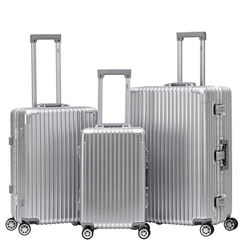 Flight Knight Premium Travel Suitcase - 8 Spinner Wheels - Built-in TSA Lock Lightweight Aluminium Frame, ABS Hard Shell Carry on Check in Luggage Highly Durable - Approved for Over 100 Airlines