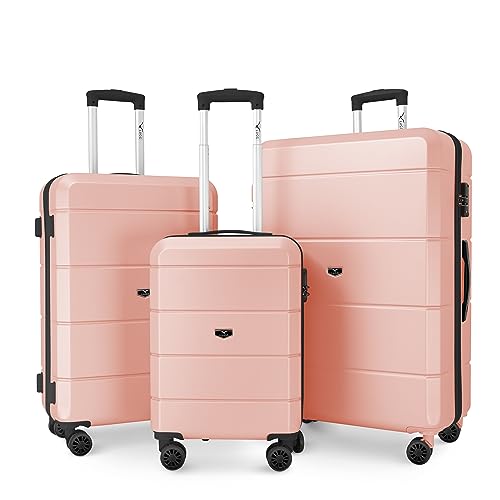 Lugg 15 Inch Jetset Lightweight Travel Cabin Bag Carry On Approved Suitcase ABS Shell Protection Water Resistant & Safe Locking System Easyjet Free Under seat Luggage Approved (45x36x20cm) Rose Gold