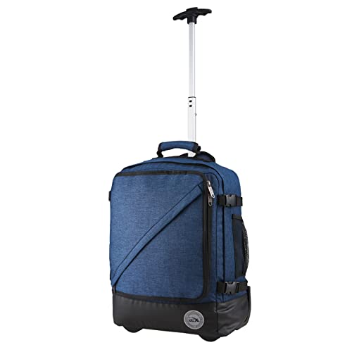 Cabin Max Greenwich 30L Hybrid Trolley Backpack for Easyjet Underseat Hand Luggage, Lightweight, Wheel, Telescopic Handle, Atlantic Blue, 45 x 36 x 20 cm