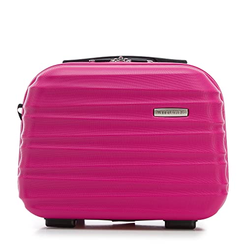 WITTCHEN Groove Line Beauty Case Cosmetic Bag Small Luggage ABS Hard Shell Size XS Pink