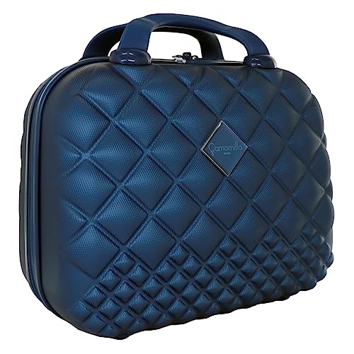 Camomilla Vanity Case (15 lt.), Travel Beauty Case, Toiletry Bag, Hard Shell, Zipper, Navy Blue