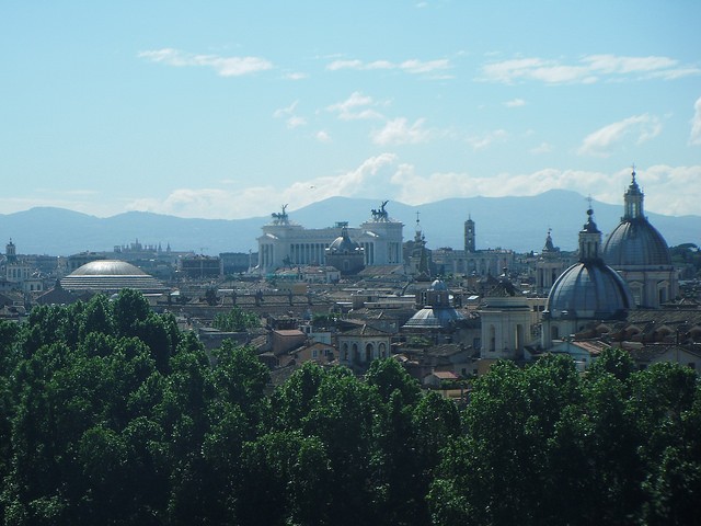 Rome skyline from Castel Sant'Angelo